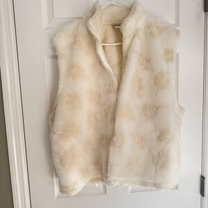 Coldwater Creek Cream and Tan Vest